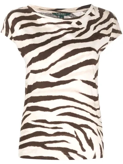 Polo Ralph Lauren Zebra Print T-shirt In Neutrals