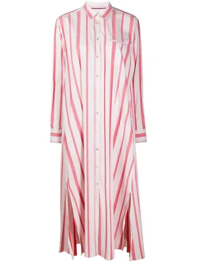 Forte Forte Stripe-pattern Shirt Dress In White