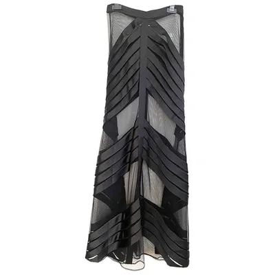 Pre-owned Temperley London Silk Maxi Skirt In Black