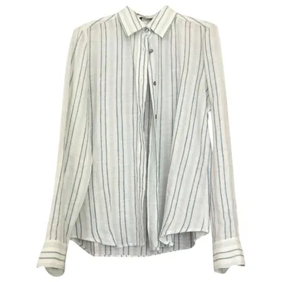 Pre-owned Max Mara Linen Shirt In White