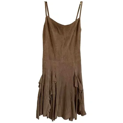 Pre-owned Hugo Boss Mid-length Dress In Brown