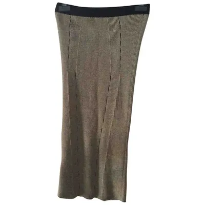 Pre-owned By Malene Birger Wool Mid-length Skirt In Green