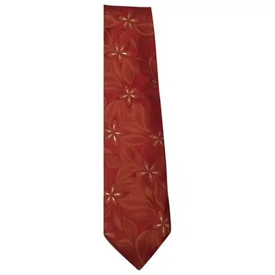 Pre-owned Hugo Boss Silk Tie In Red