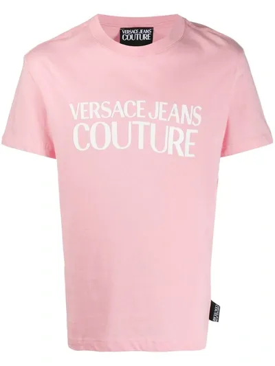 Versace Jeans Couture Logo Lettering T-shirt In Pink