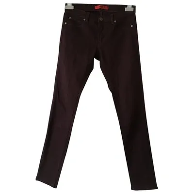 Pre-owned Hugo Boss Slim Jeans In Burgundy