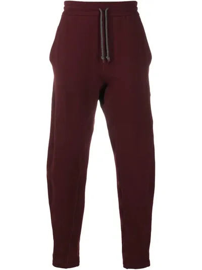 Brunello Cucinelli Tapered Track Pants In Red