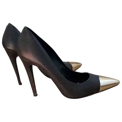 Pre-owned Nicholas Leather Heels In Black