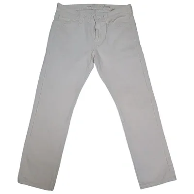 Pre-owned 7 For All Mankind Trousers In White