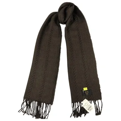 Pre-owned Mcm Wool Scarf In Brown