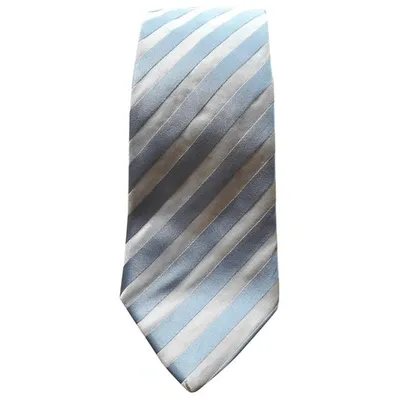 Pre-owned Hugo Boss Silk Tie In Blue