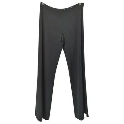 Pre-owned Jean Paul Gaultier Wool Large Pants In Black