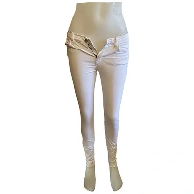 Pre-owned J Brand Slim Jeans In White