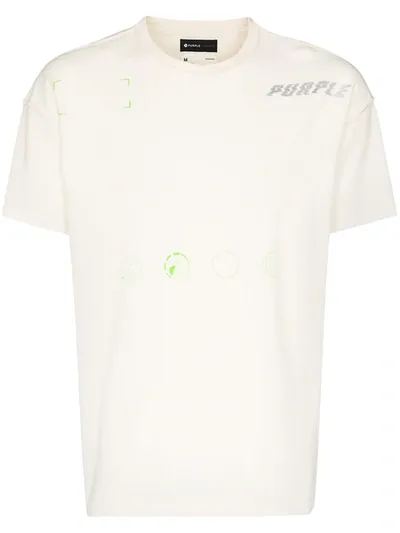 Purple Brand Orbit Logo-print T-shirt In White