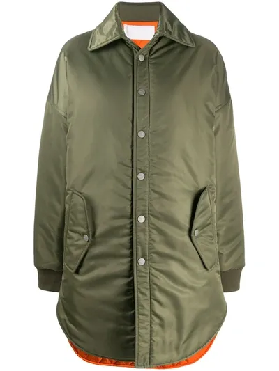 Fenty Oversized Padded Jacket In Green