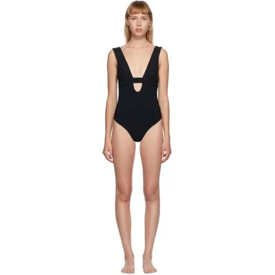 Totême Black Brenta One-piece Swimsuit In 200 Black