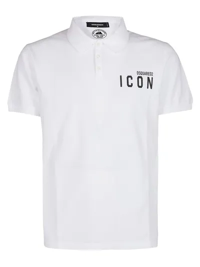 Dsquared2 White Cotton Polo Shirt