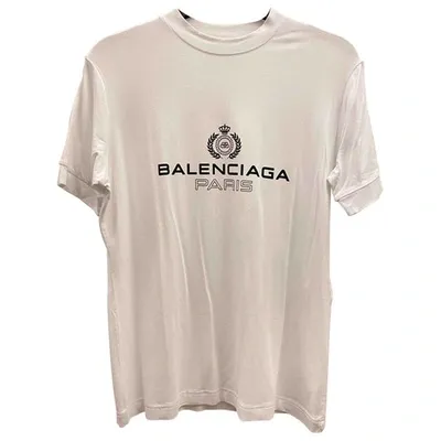 Pre-owned Balenciaga T-shirt In White