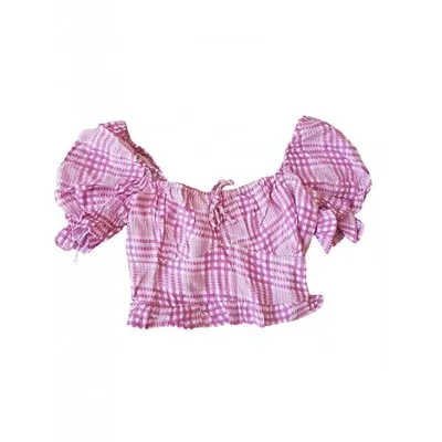 Pre-owned Faithfull The Brand Pink Synthetic Top