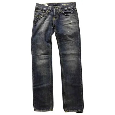 Pre-owned Dondup Straight Jeans In Blue