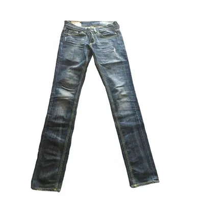 Pre-owned Dondup Straight Jeans In Blue