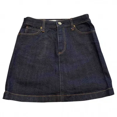 Pre-owned Burberry Mini Skirt In Blue