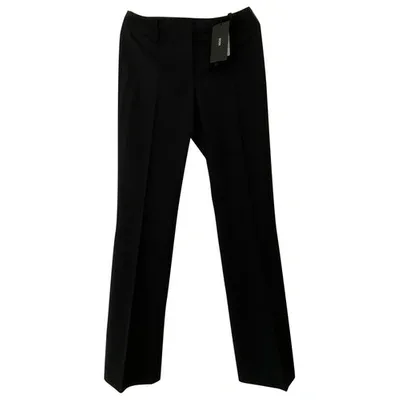 Pre-owned Hugo Boss Wool Straight Pants In Black