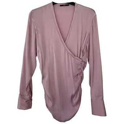 Pre-owned Hugo Boss Silk Blouse In Purple