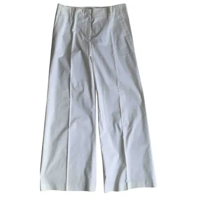 Pre-owned Max Mara Large Pants In White