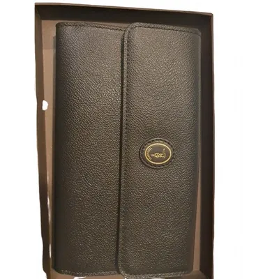 Pre-owned Trussardi Leather Wallet In Black