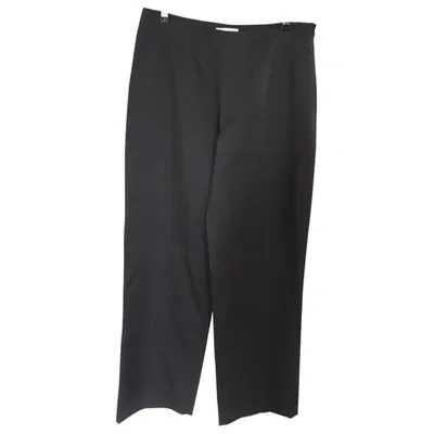 Pre-owned Mugler Wool Large Pants In Black