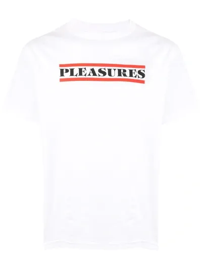 Pleasures Surrender Logo T-shirt In White