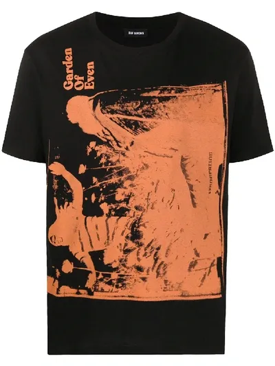 Raf Simons Garden Of Even Print T-shirt In Black