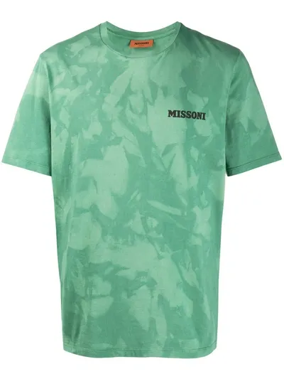 Missoni Logo Print T-shirt In Green