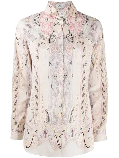 Etro Leafy Paisley-print Shirt In Pink