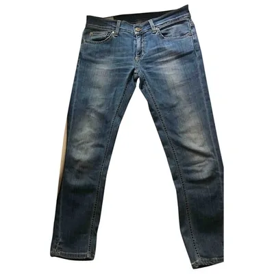 Pre-owned Dondup Slim Pants In Blue