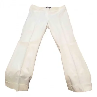 Pre-owned Balenciaga Straight Pants In White