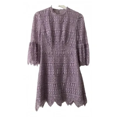 Pre-owned Whistles Lace Mini Dress In Purple