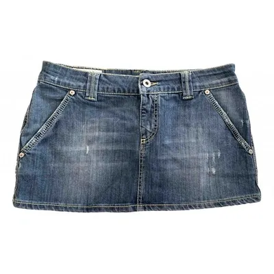 Pre-owned Dondup Mini Skirt In Blue