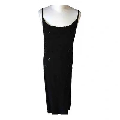 Pre-owned Sonia Rykiel Silk Mid-length Dress In Black