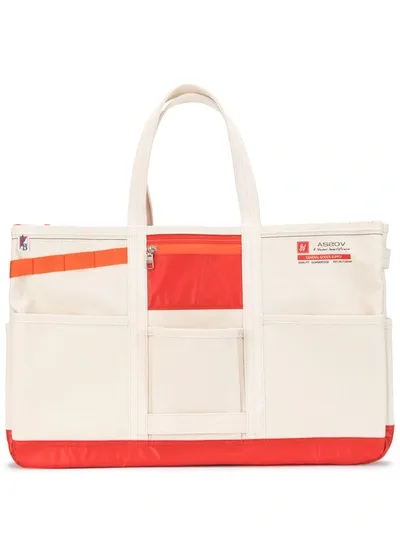 As2ov Alberton Canvas Tote Bag In White