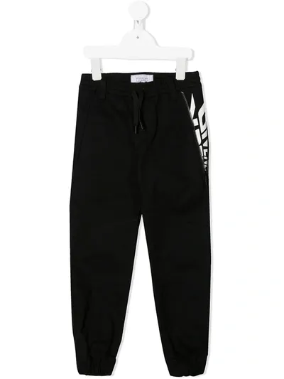 Givenchy Kids' Side Logo Track Pants In Black