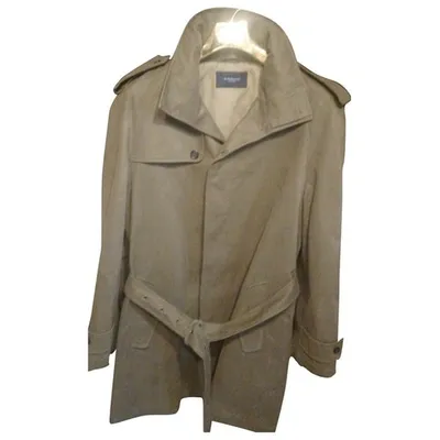 Pre-owned Burberry Trenchcoat In Khaki