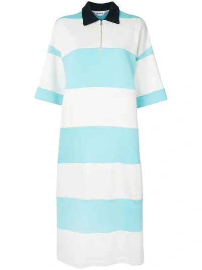 Sunnei Polo Collar Dress In Blue