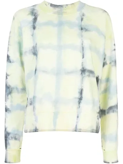 Proenza Schouler White Label Checked Tie Dye Sweatshirt In Green