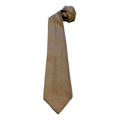 Pre-owned Hugo Boss Silk Tie In Pink