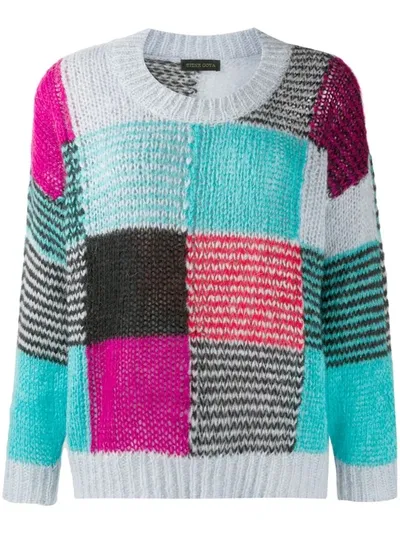 Stine Goya Sana Patchwork Sweater In Blue