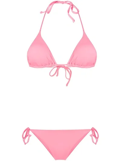 John Richmond Pucelle Triangle-top Bikini In Pink