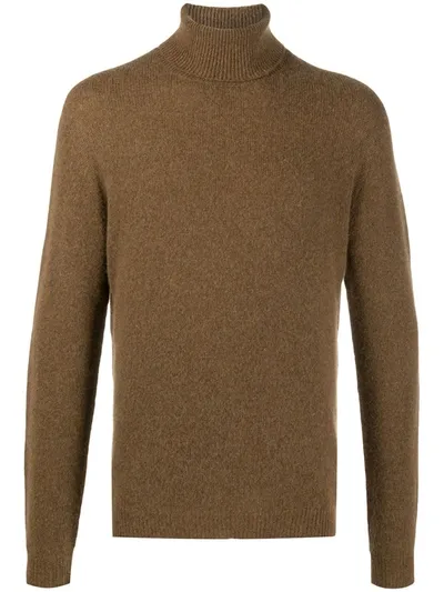 Roberto Collina Roll-neck Jumper In Brown