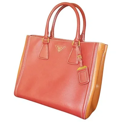 Pre-owned Prada Leather Handbag In Red