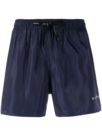 John Richmond Stephanie Logo-print Swim Trunks In Blue